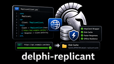 delphi-replicant logo